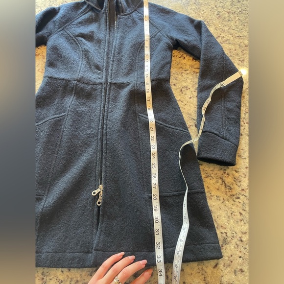 Women’s mountain khaki navy blue merino wool jacket size extra small - Picture 8 of 11